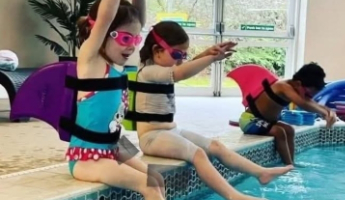 Children in pool